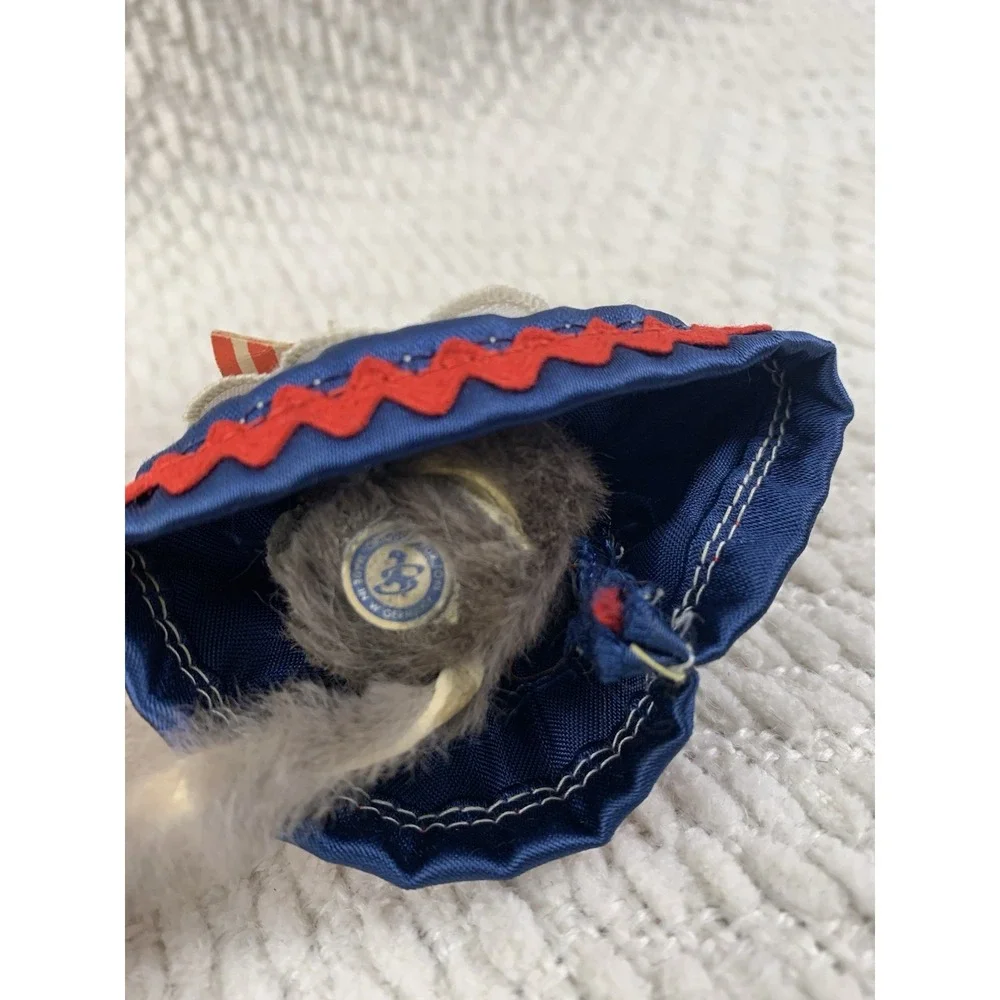 Original Toy Fur Mouse Betsy Ross Blue Red Patriotic Flag West Germany Miniature